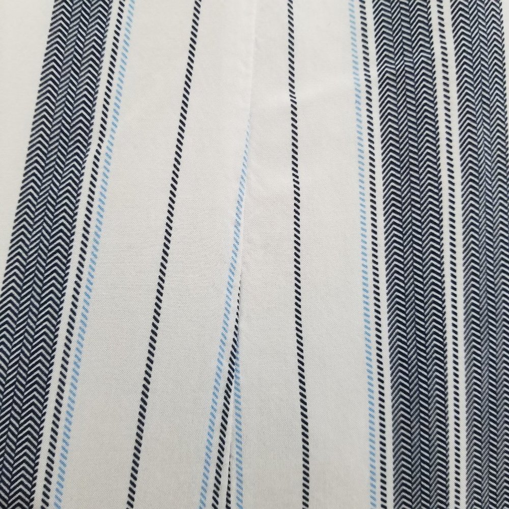 Ocean Drive dress Medium striped beach boho pom trim crochet inset sleeveless - Picture 8 of 10